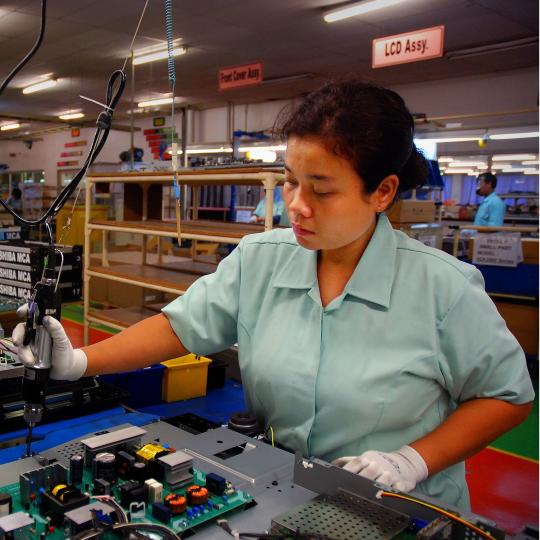 Woman worker Woman working in a factory