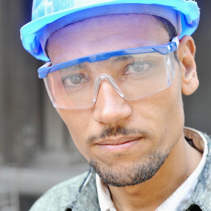 Portrait photo worker construction industry