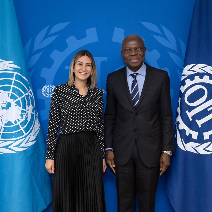 Paraguay’s Minister of Labour, Employment and Social Security, Mrs. Mónica Recalde de Giacomi met with ILO Director General. Dr. Gilbert F. Houngbo. 