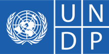 Display of the UNDP logo, including globe surrounded by leaves to the left of the logo